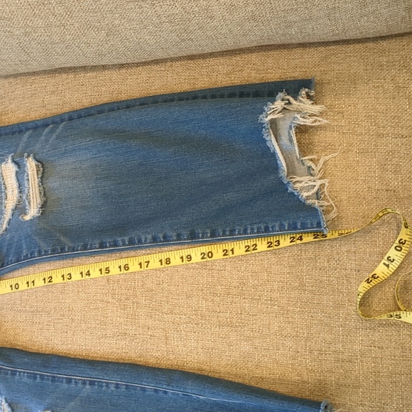 Madewell Cali Demi-Boot Button Fly Distressed 29" Waist - Picture 3 of 13